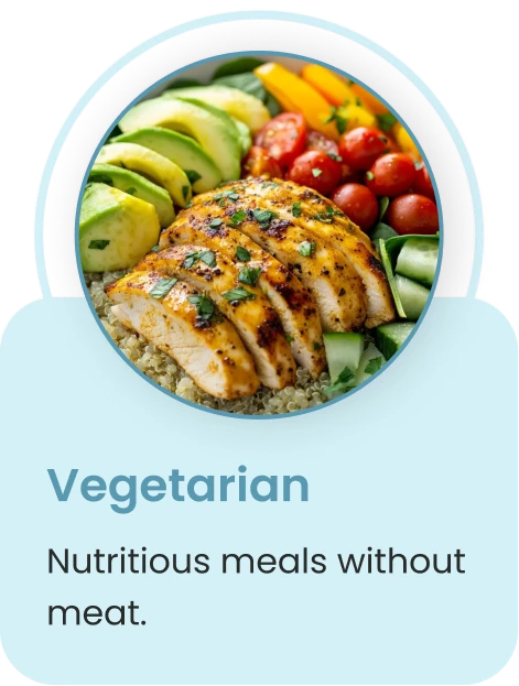 Vegetarian — nutritious meals without meat.
